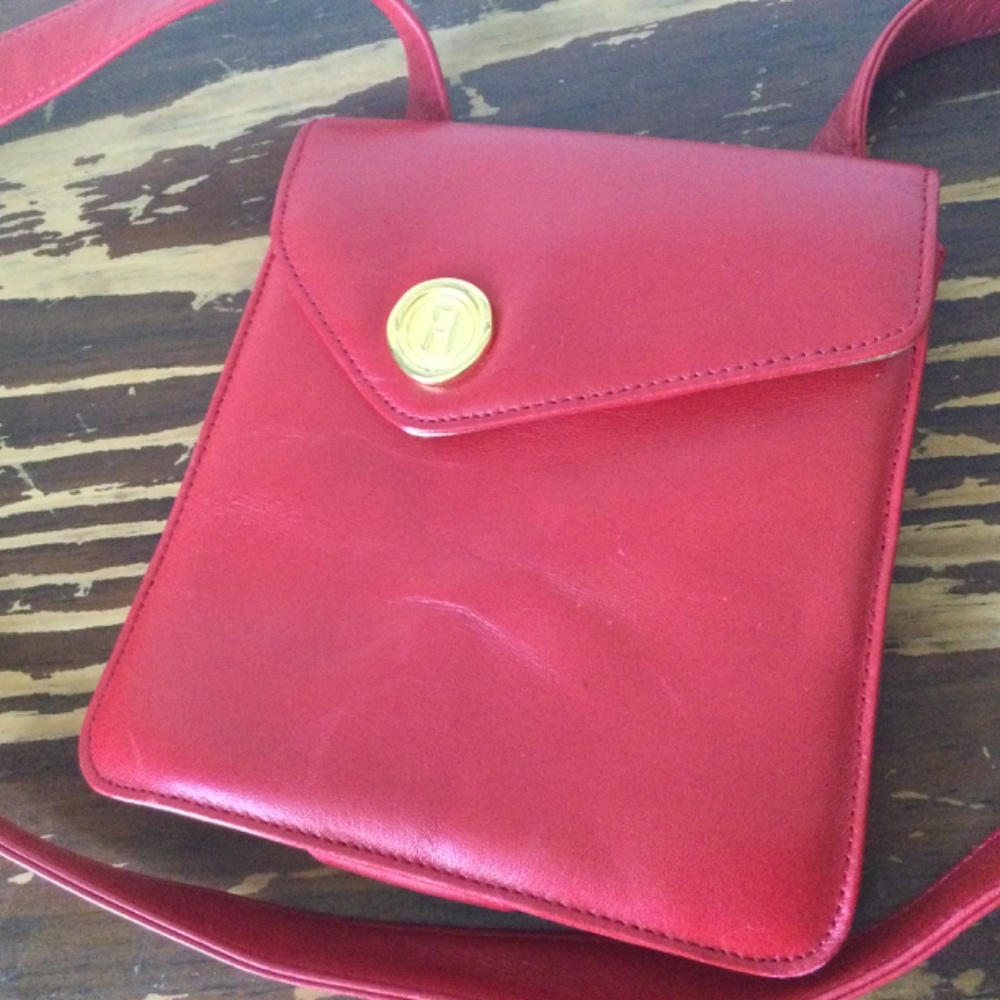 💞RARE VINTAGE FRED HAYMAN RED CROSSBODY BAG - Picture 11 of 11